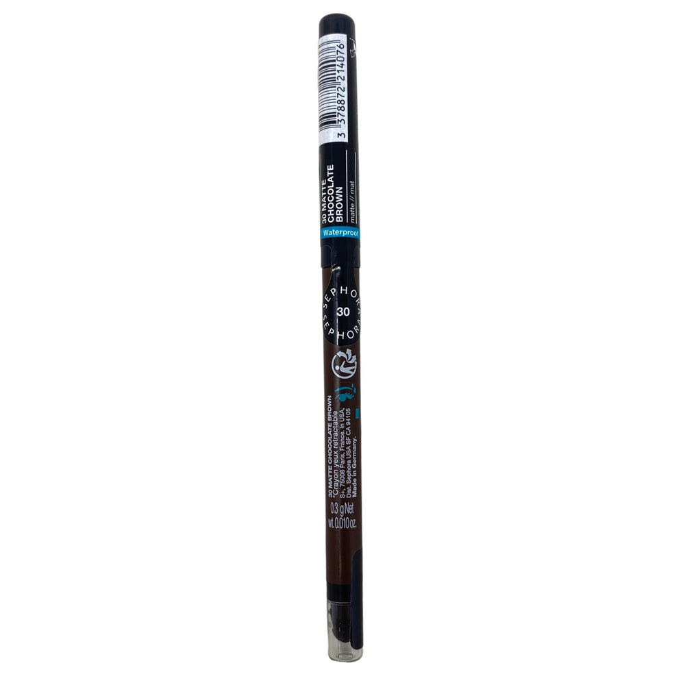 SEPHORA eyeliner applied on model lash line, waterproof long-lasting definition