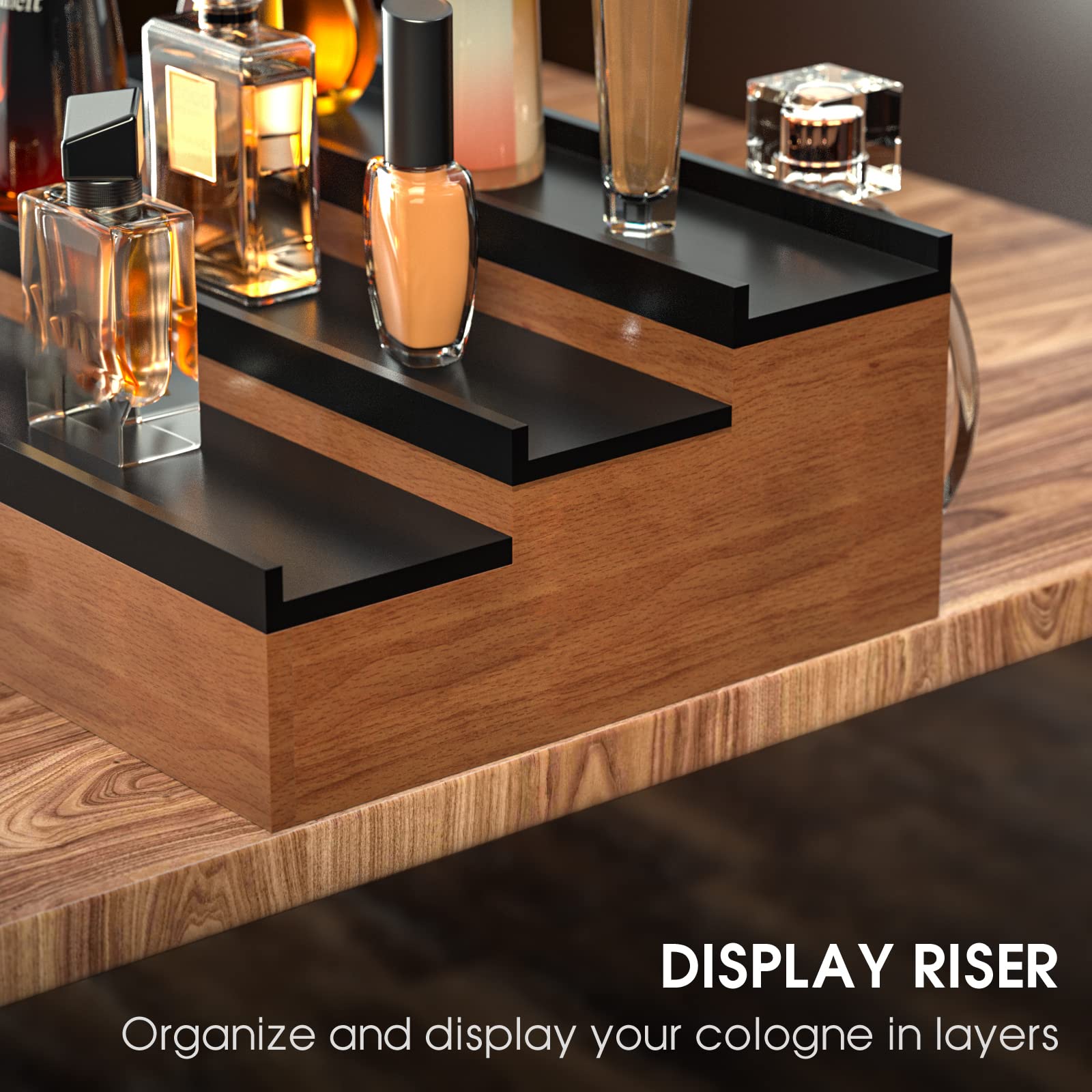 Sephyroth on dresser lifestyle scene organizing fragrances and elevating décor
