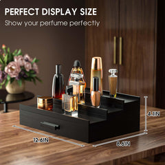 Sephyroth open drawer with watches and rings demonstrating tidy storage and convenience