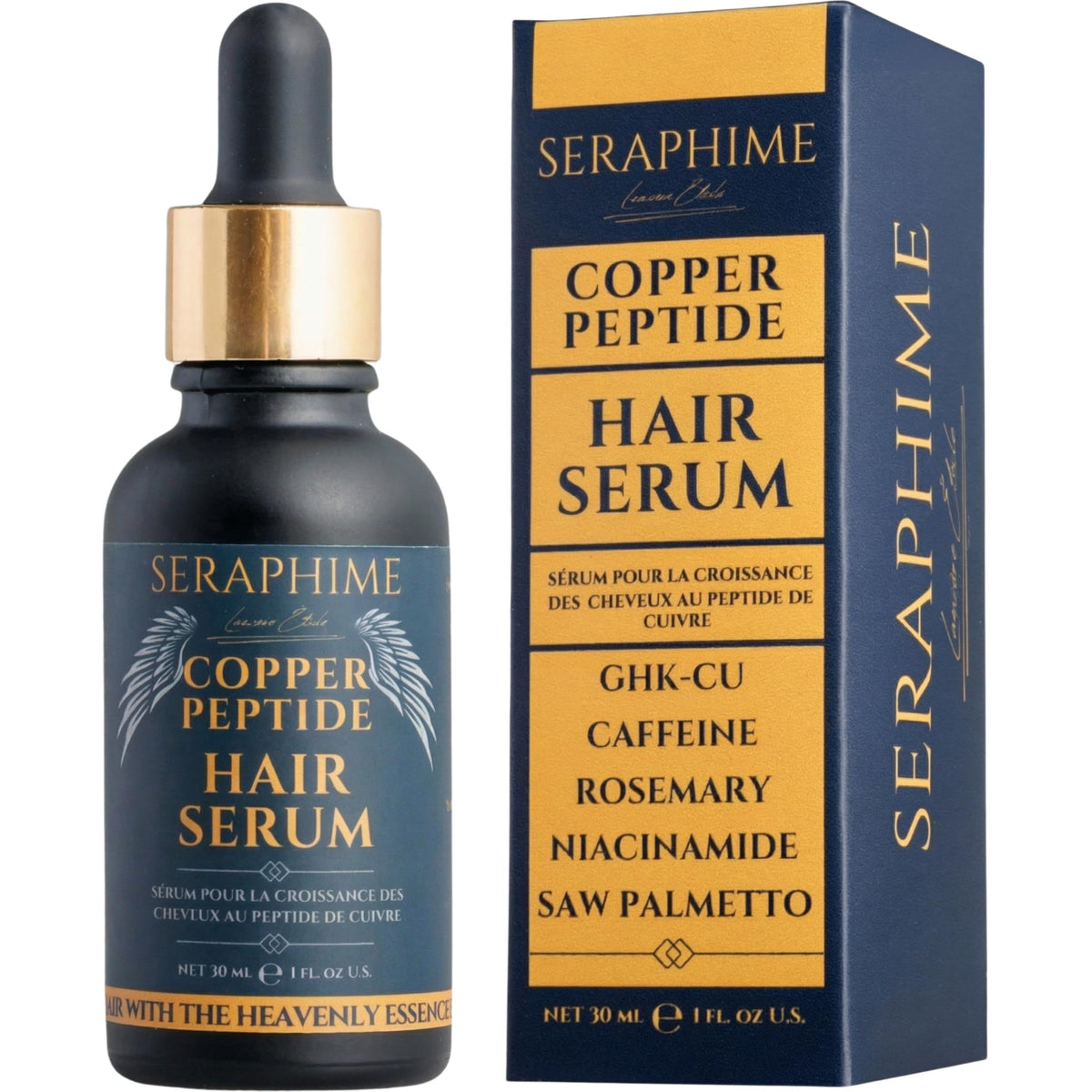 Seraphime front bottle showing clean design and clear benefits