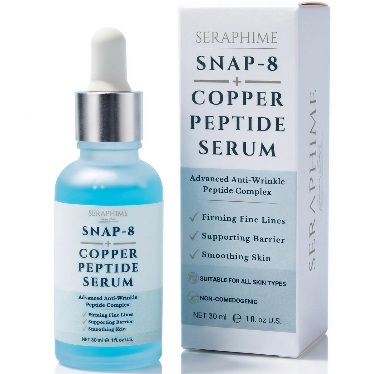 Seraphime front bottle showing clean design and easy identification for quick selection