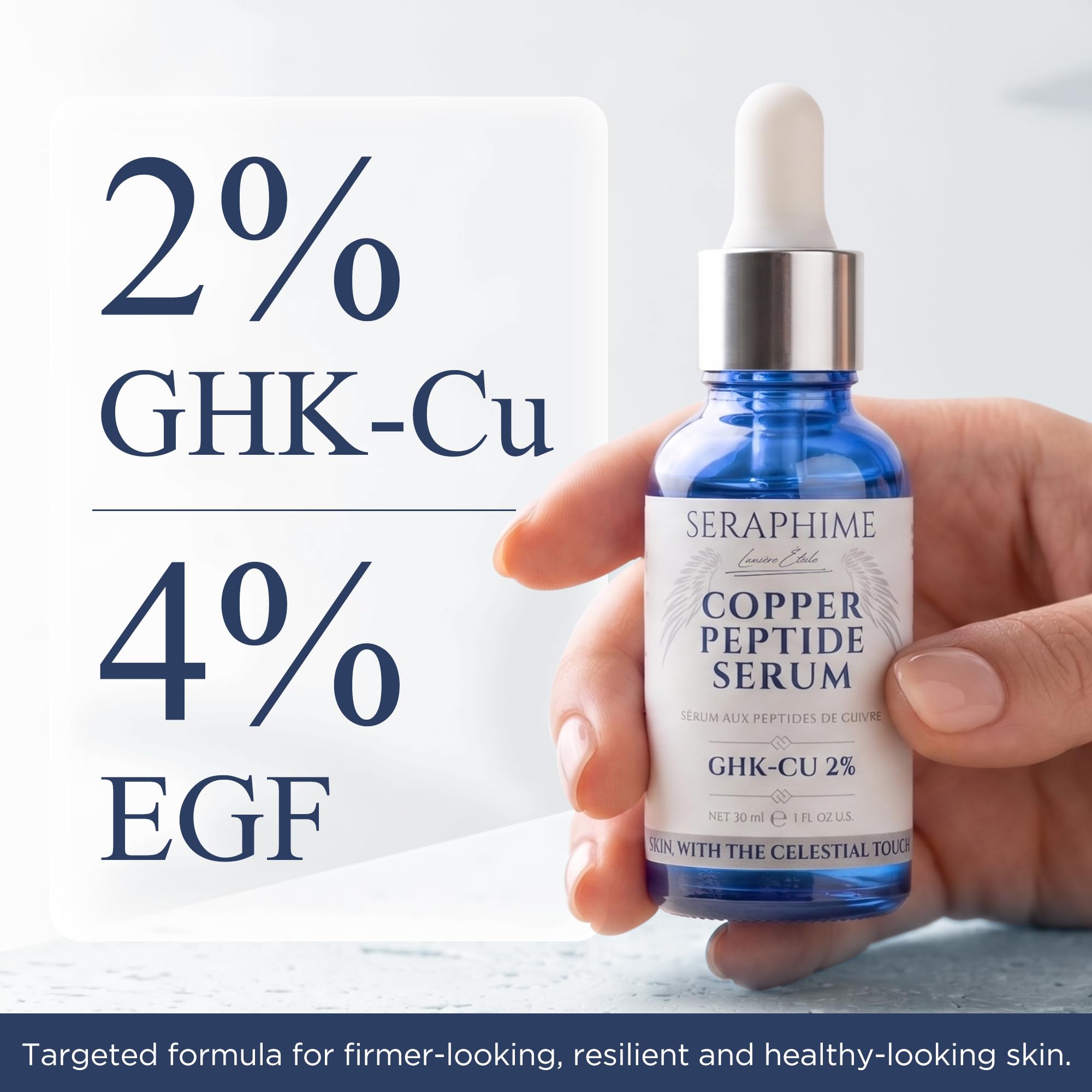 Seraphime label closeup highlighting ingredients for ingredient transparency and trust