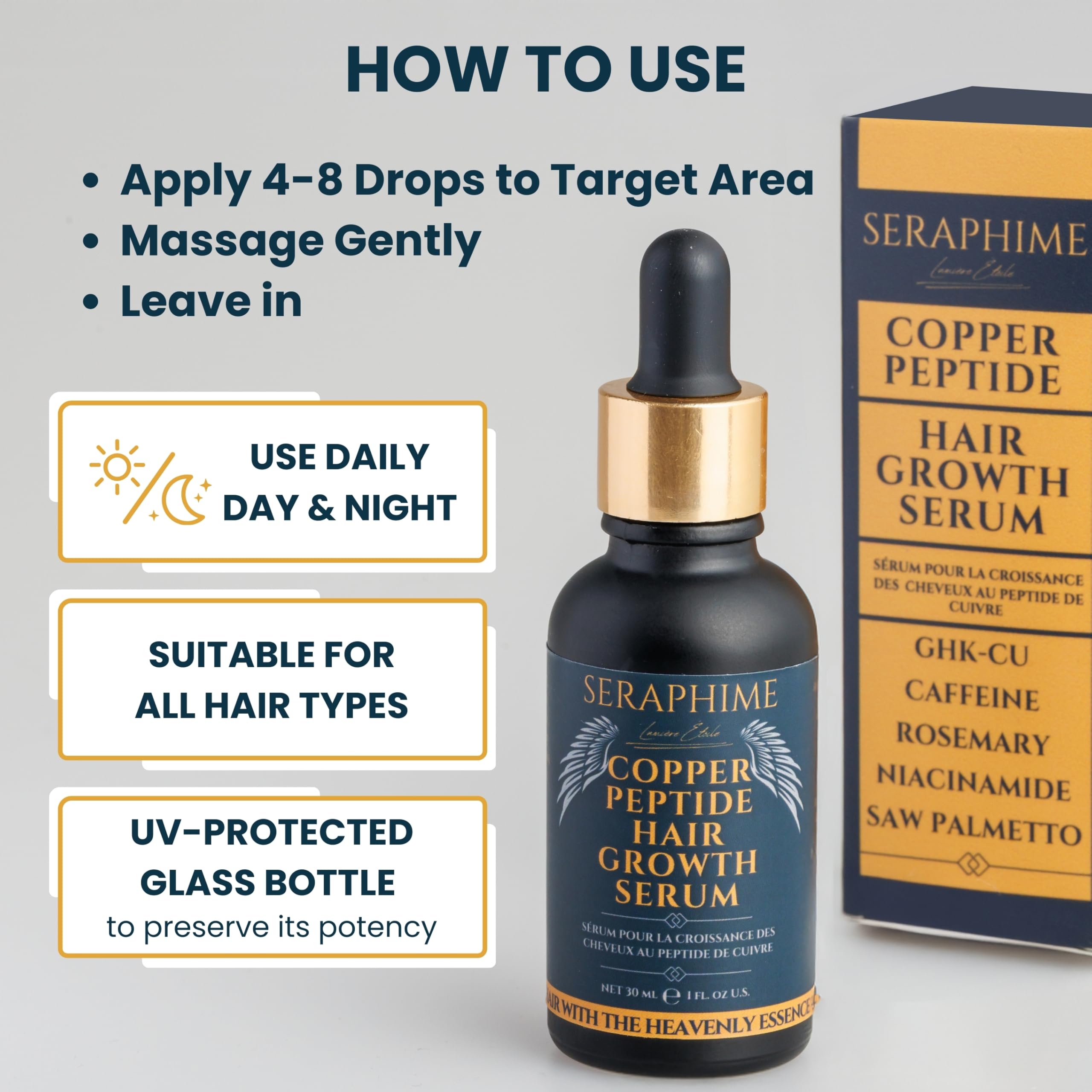 Seraphime size comparison with one ounce bottle to show scale benefit