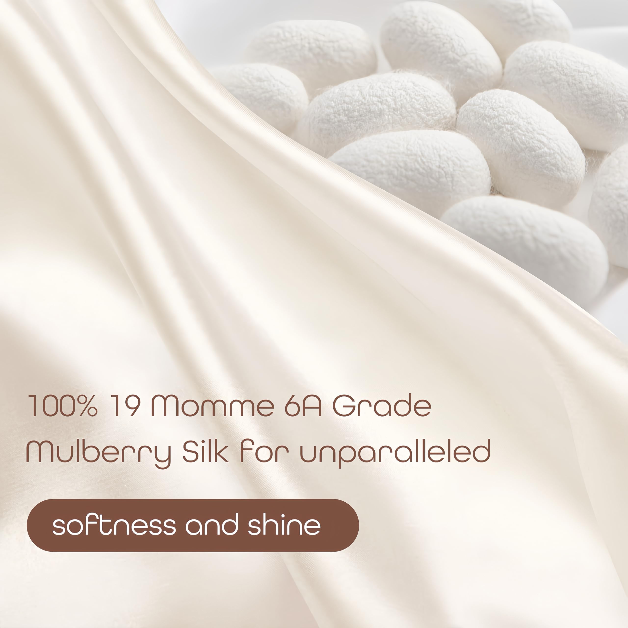 SereLune packaging and label showing brand quality and double-layer silk construction benefits