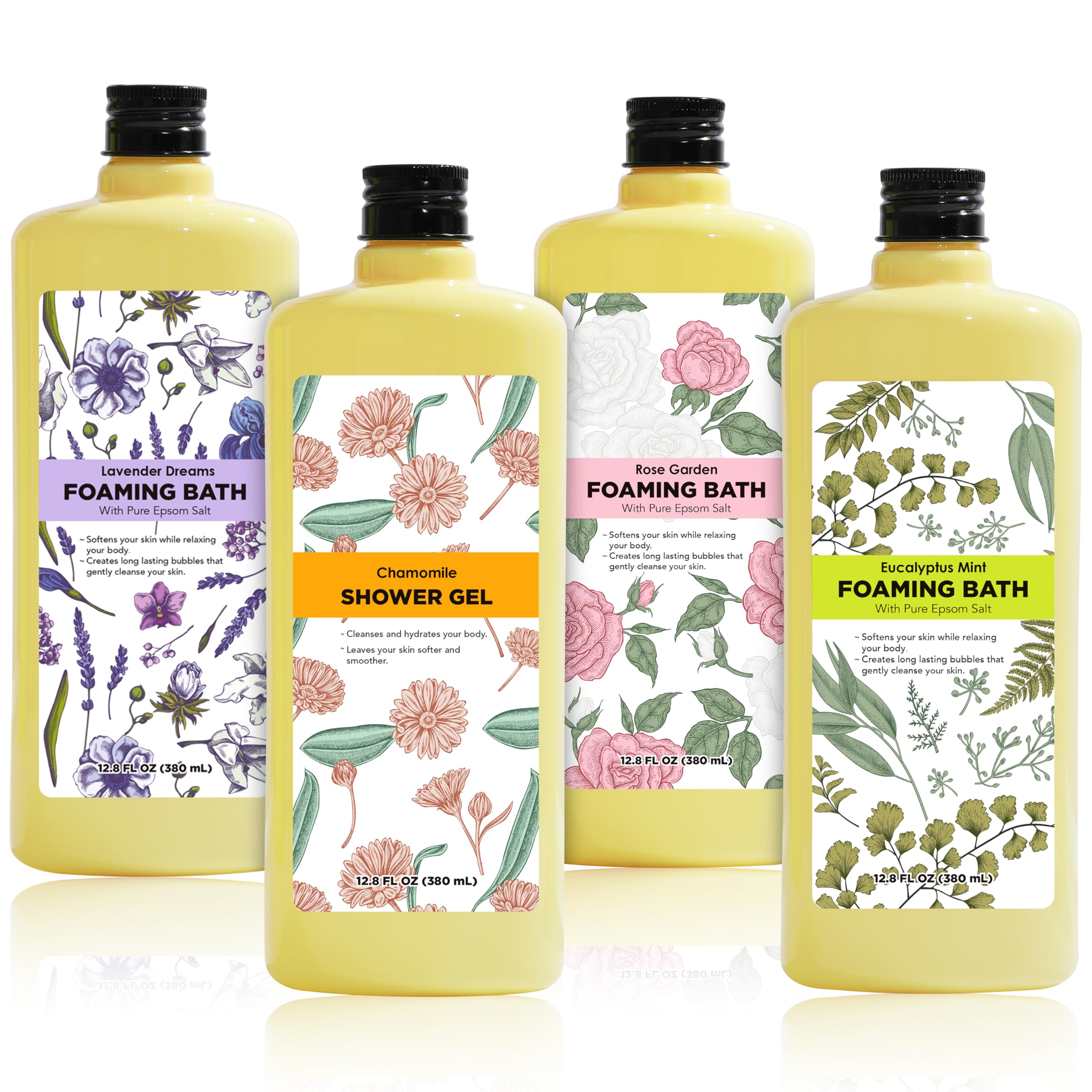 Serenity Sanctuary front label bottle showing scent options and gift-ready packaging benefit