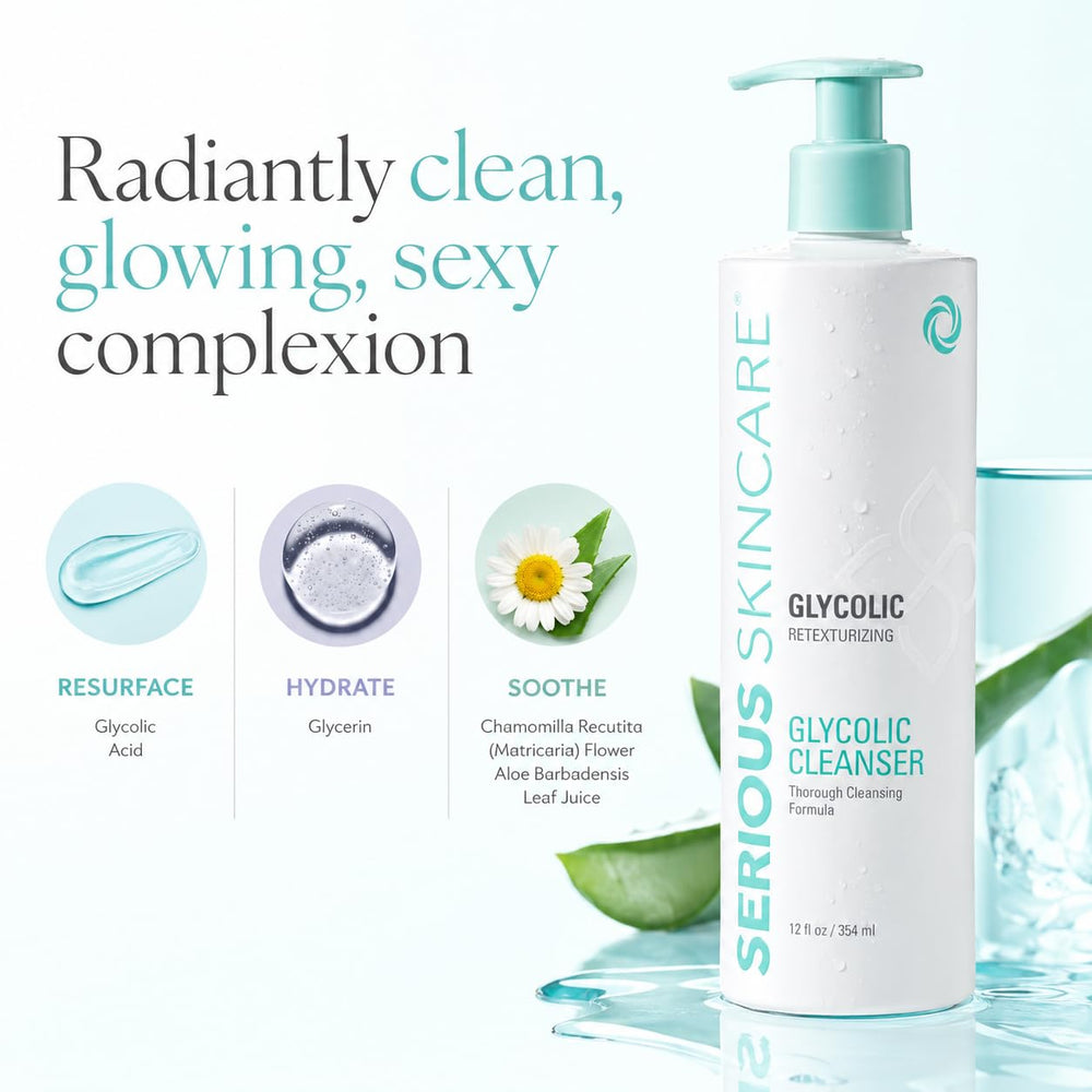 Serious Skincare dispensing product to show non-foaming application benefit