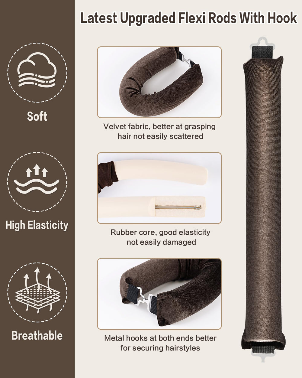 Seritant roller secured in hair overnight for comfortable sleep styling