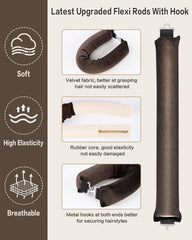 Seritant roller secured in hair overnight for comfortable sleep styling