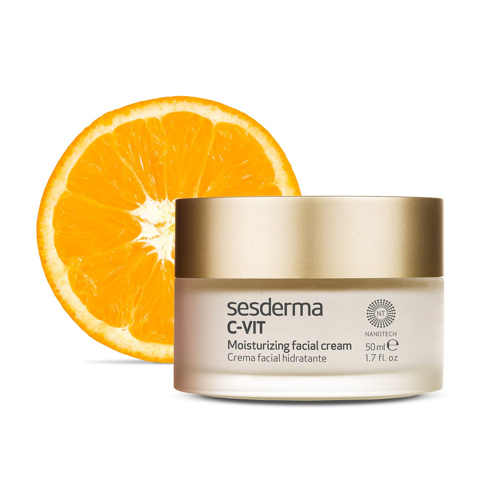 Sesderma C-VIT open jar and label highlighting encapsulated vitamin C technology benefit