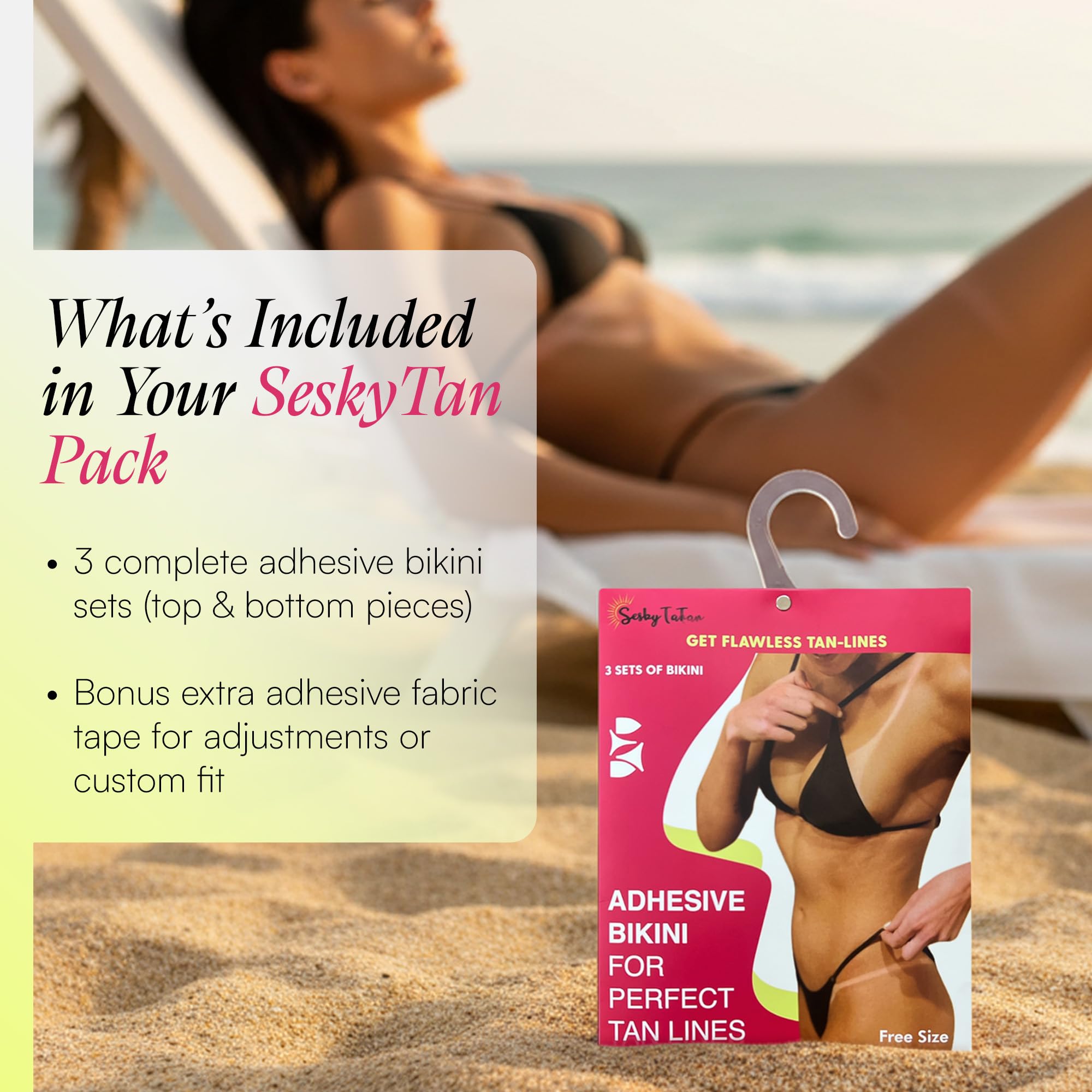 seskytan applied on skin showing clean bikini line and flawless definition