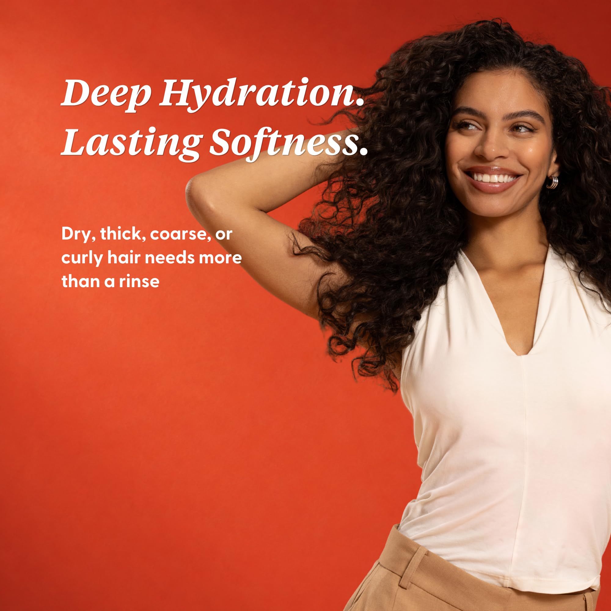 SEVEN after-wash hair showing increased shine and softness