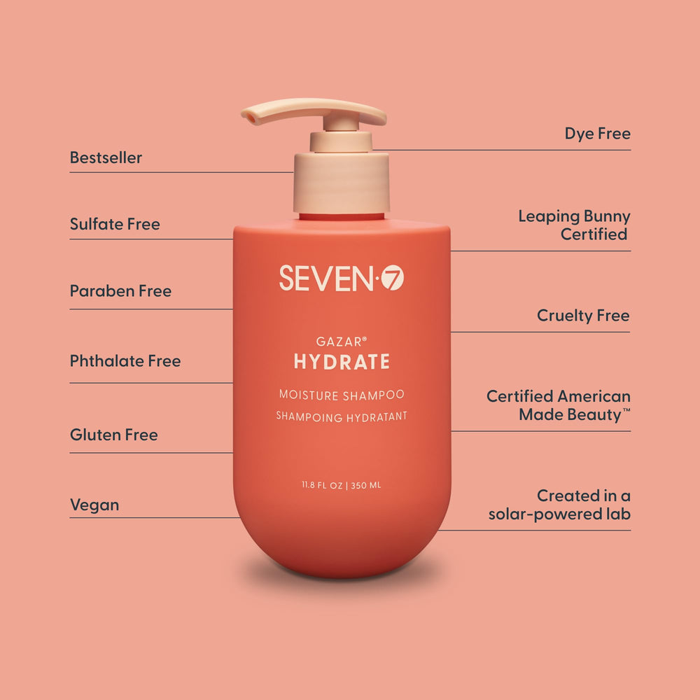 SEVEN label close-up highlighting clean ingredient claims