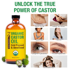 Seven Minerals castor oil cloth pack ready for warm compress and soothing comfort