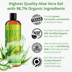 Seven Minerals hand applying gel illustrating fast cooling benefit