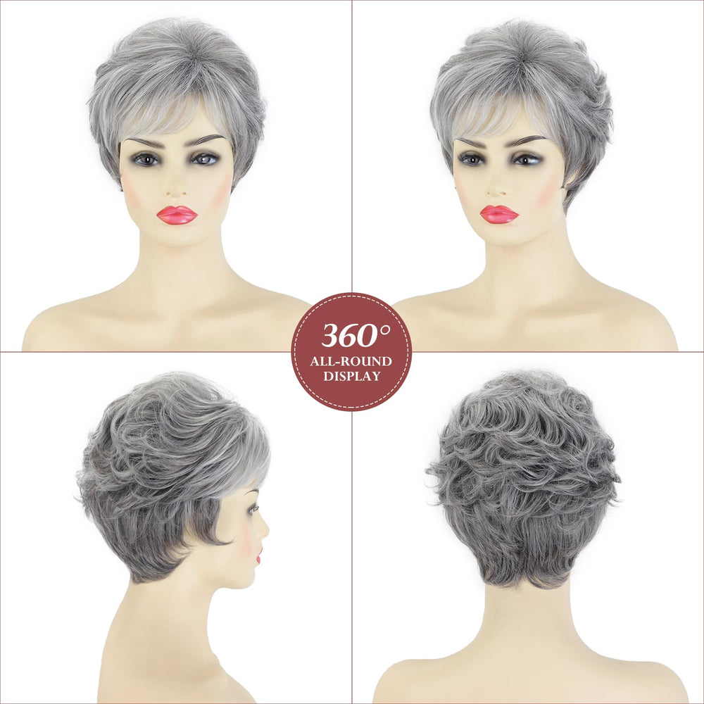 SEVENCOLORS side profile showing white bangs and face-framing benefit