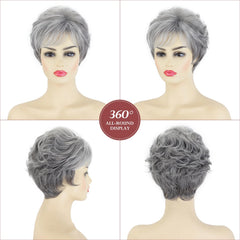 SEVENCOLORS side profile showing white bangs and face-framing benefit