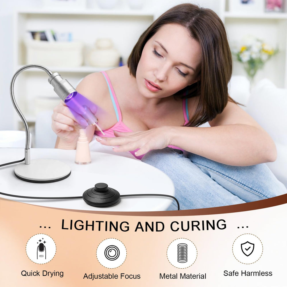 Sewinde lamp beside hands showing size and scale for travel-friendly use