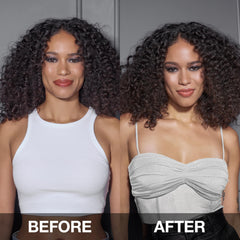 SexyHair application on damp hair demonstrating even distribution and curl activation benefit