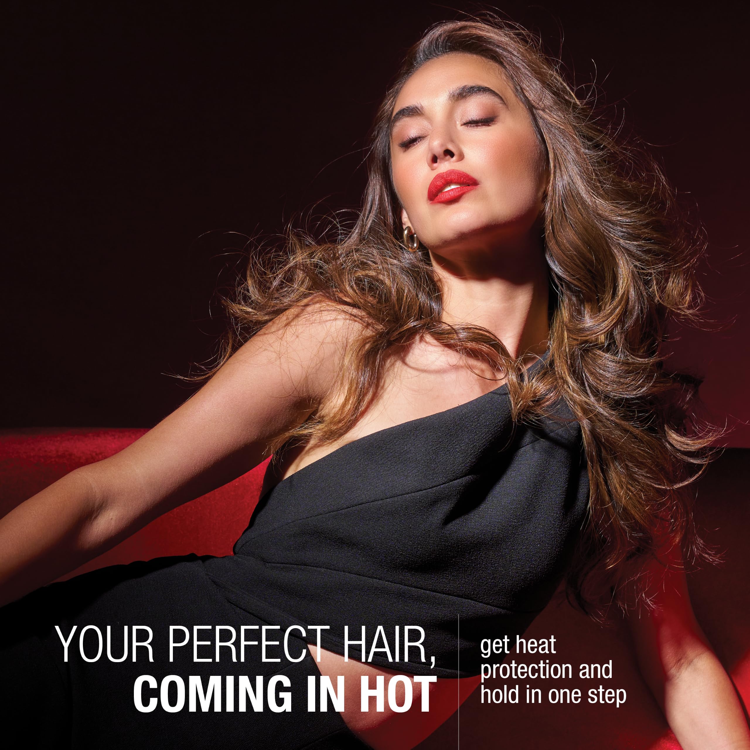 SexyHair label close-up highlighting heat protection up to 450°F benefit
