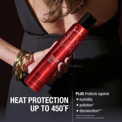 SexyHair spray being applied to hair to protect and hold styles