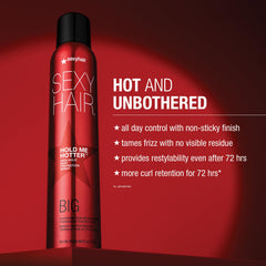 SexyHair nozzle detail and mist texture delivering even heat shield