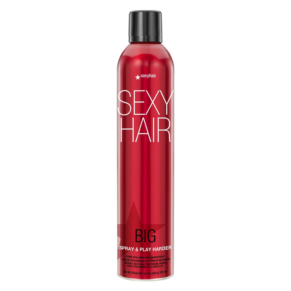 SexyHair big spray & play harder front can showing product branding and size