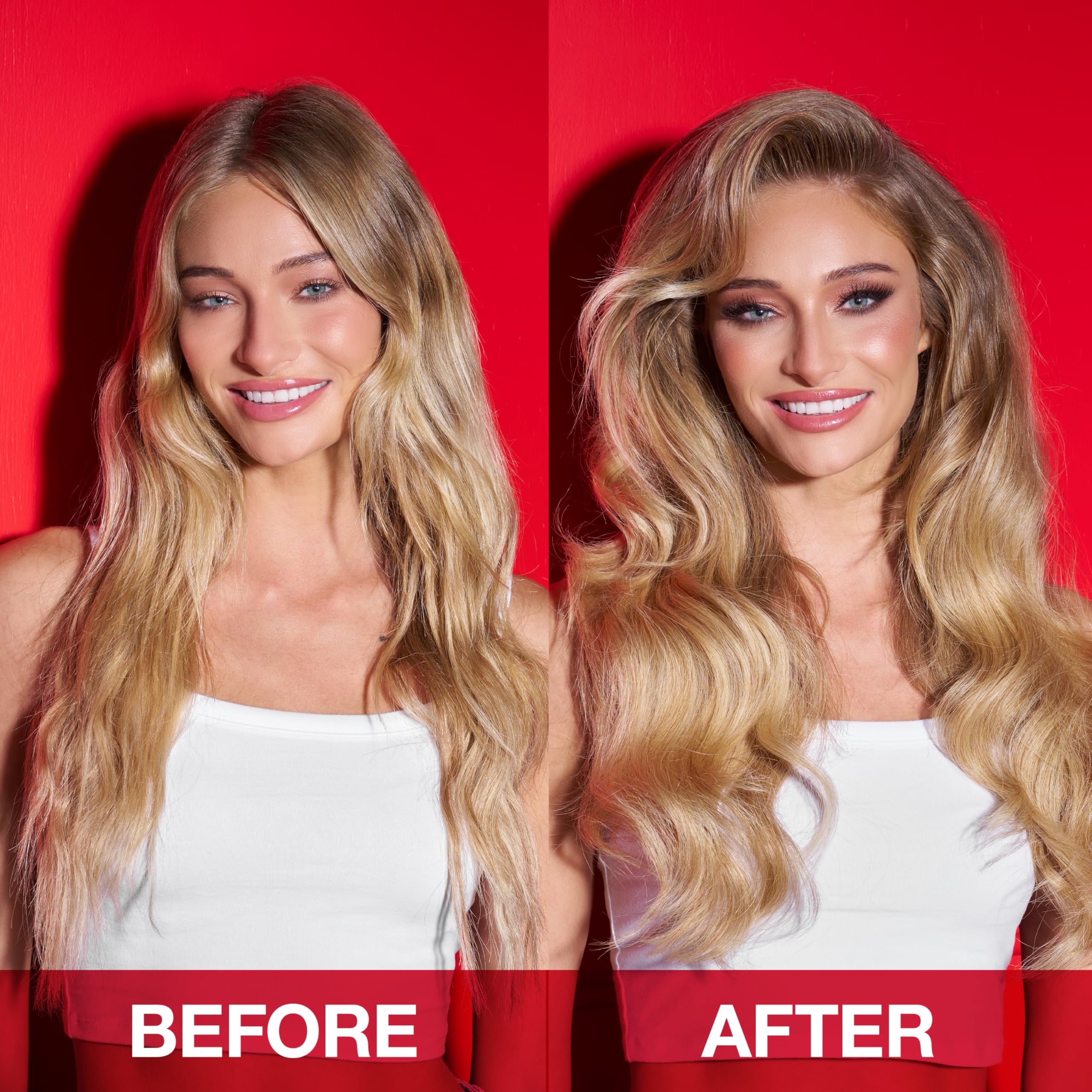 SexyHair before and after volume comparison illustrating noticeable lift benefit