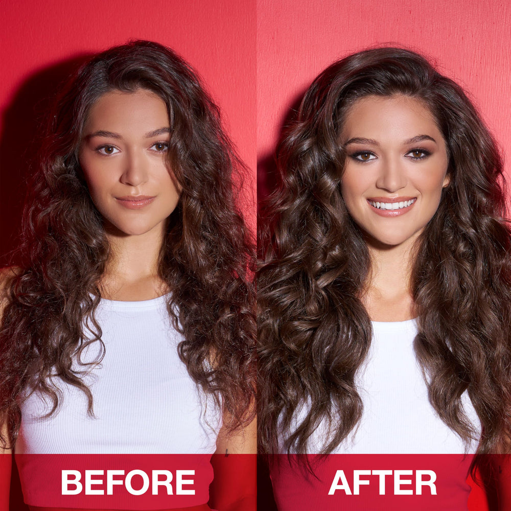 SexyHair being sprayed during styling for lift and humidity resistance benefit