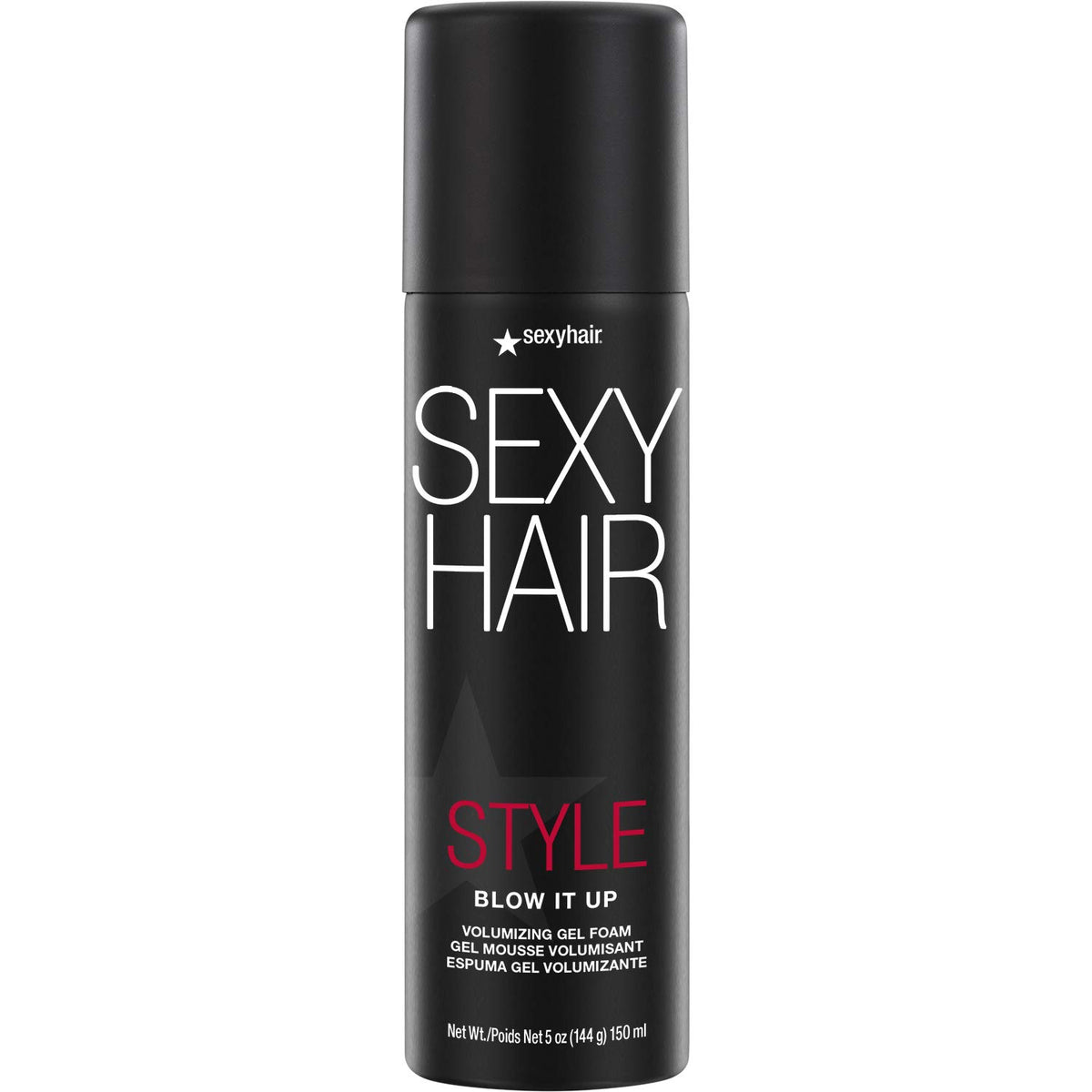 SexyHair Blow It Up front packaging showing product and benefits