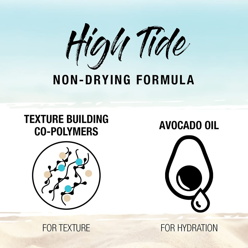 SexyHair High Tide next to ruler showing 8 oz size for travel and value