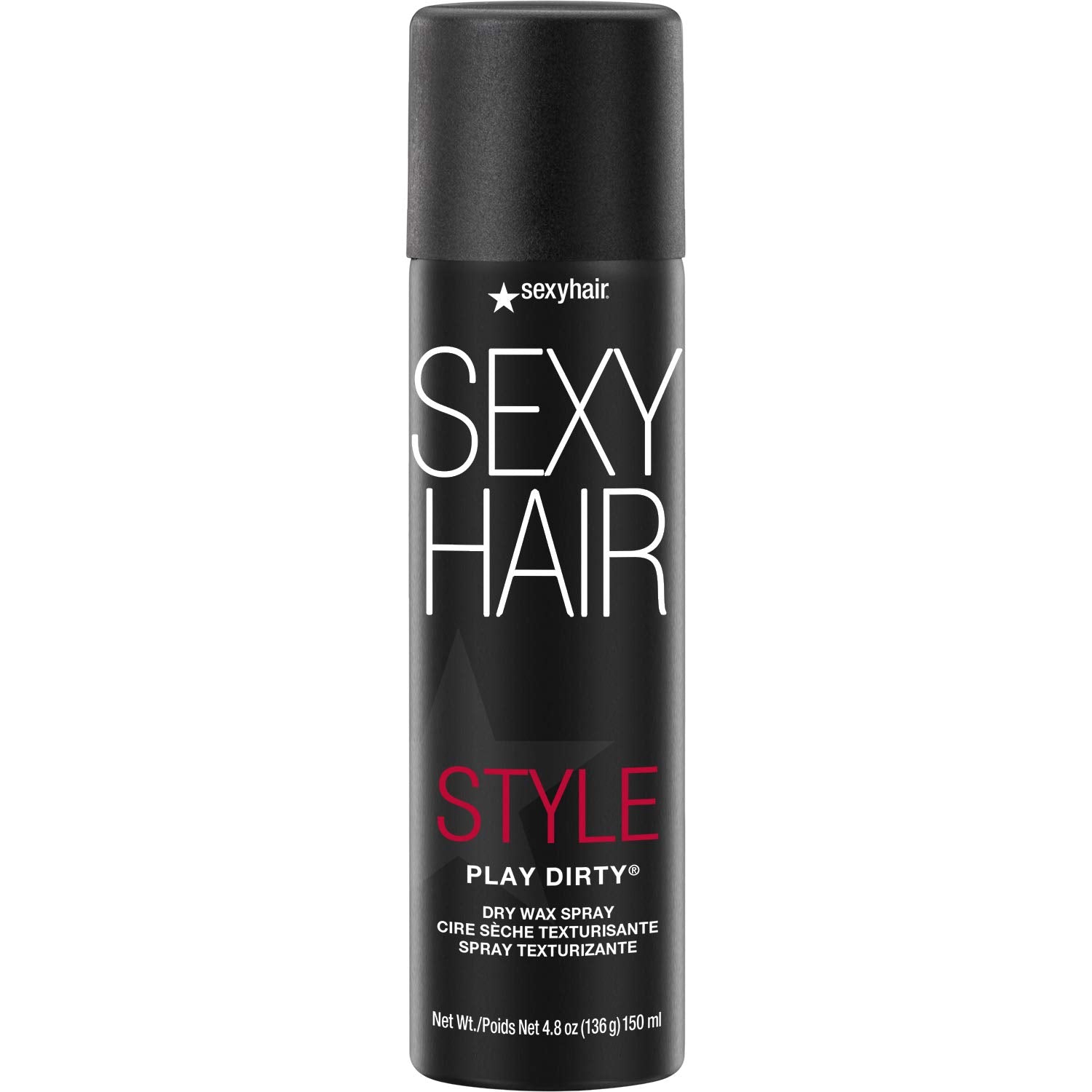 SexyHair Play Dirty front packaging showing product benefits
