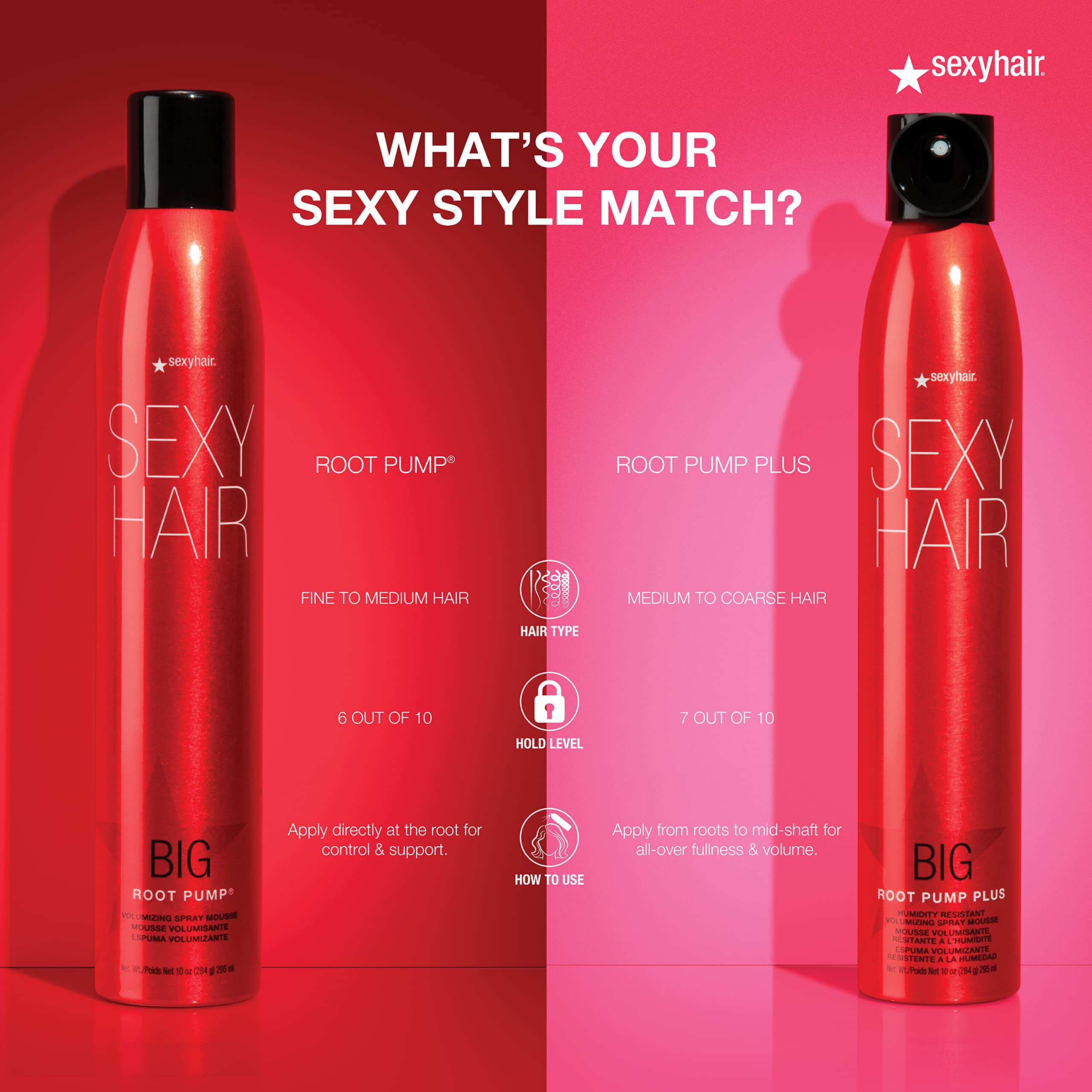 SexyHair lifestyle blowout showing voluminous, long-lasting style
