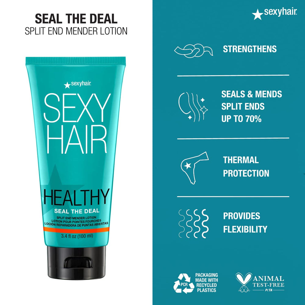 SexyHair applied to damp hair demonstrating smoother ends and easier styling