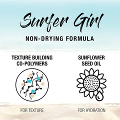 SexyHair Surfer Girl spray action on hair adds instant texture and volume benefit