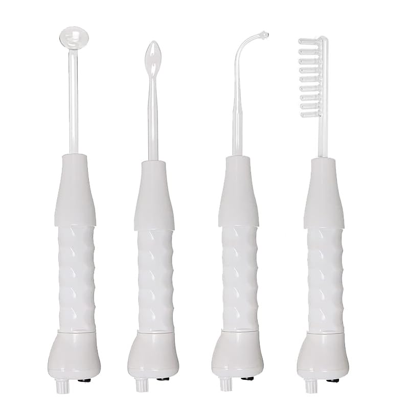 Sgr Radish wand with four glass electrodes displayed for versatile treatments