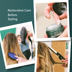 SH-RD use before flat iron showing improved gloss and reduced breakage
