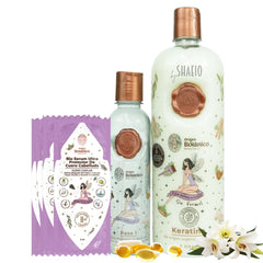 SHAEIO front packaging showing 1 litro kit and benefits