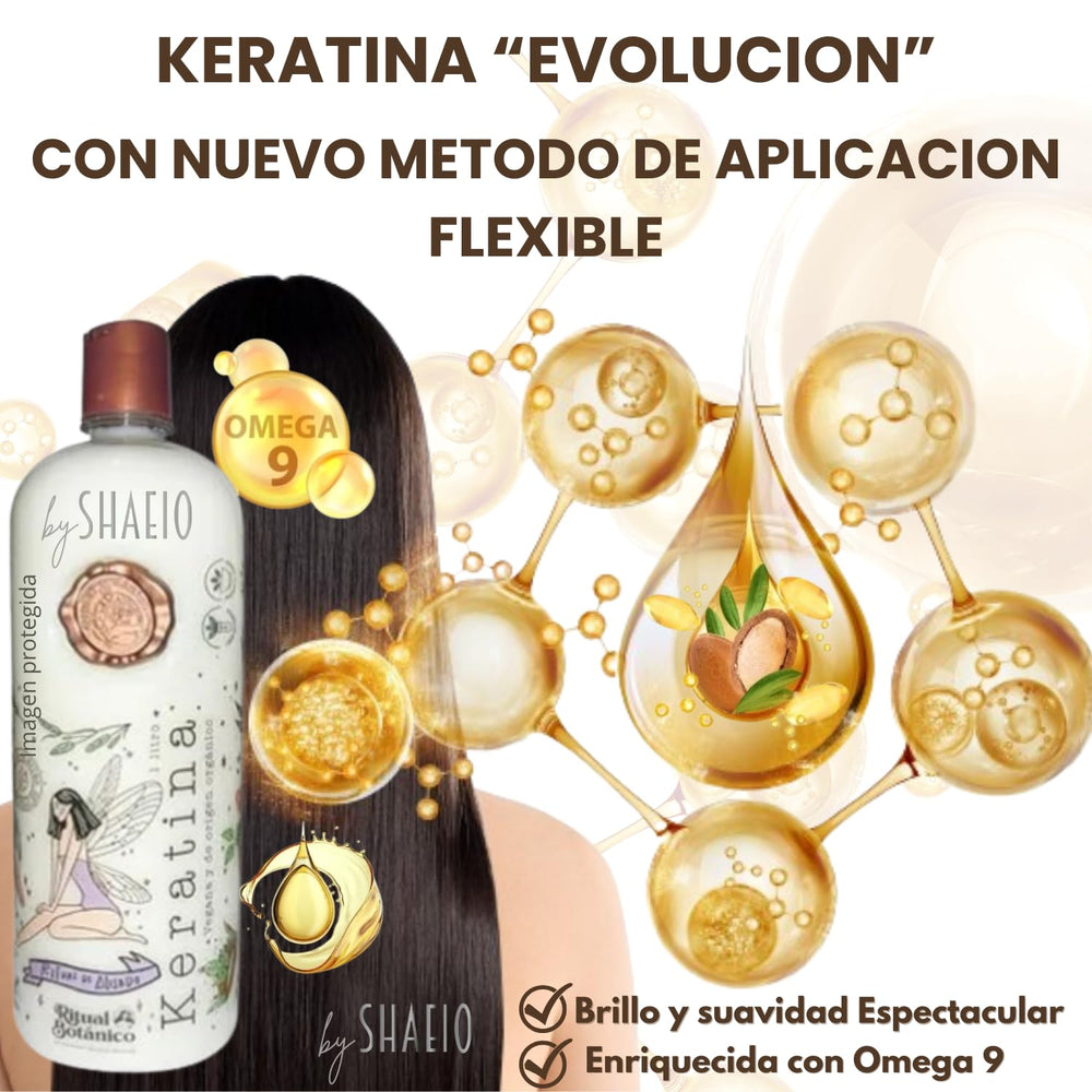 SHAEIO label closeup highlighting organic keratin ingredients