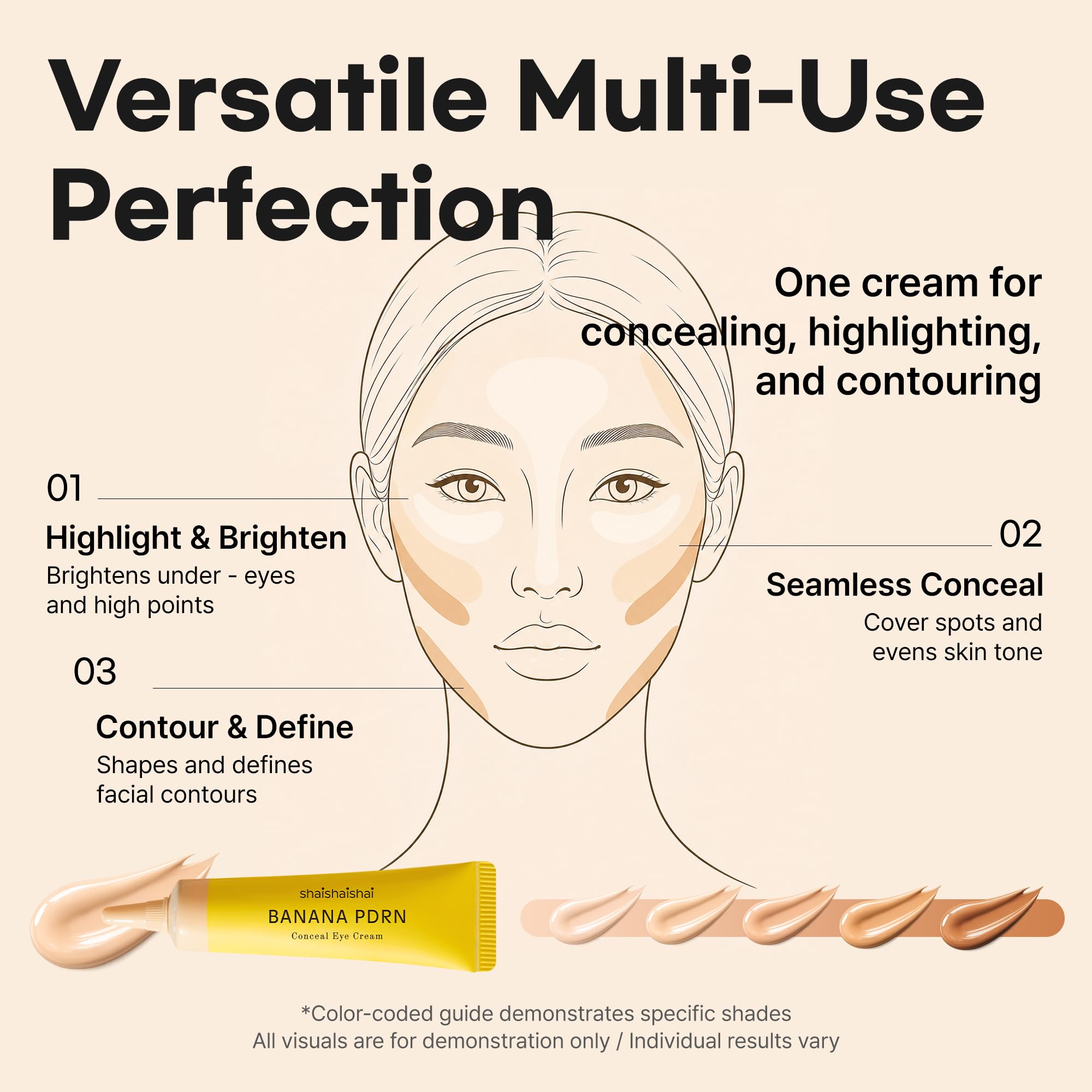 shaishaishai applying tiny dab under eye for instant coverage and hydration