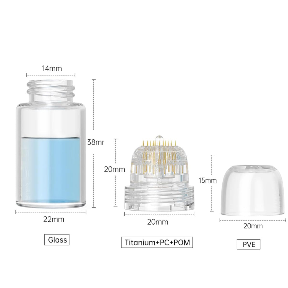 shake beauty close-up of 20 titanium needles highlighting precision and gentle contact