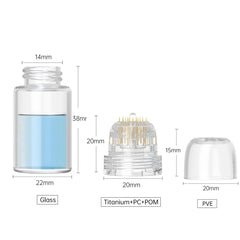 shake beauty close-up of 20 titanium needles highlighting precision and gentle contact