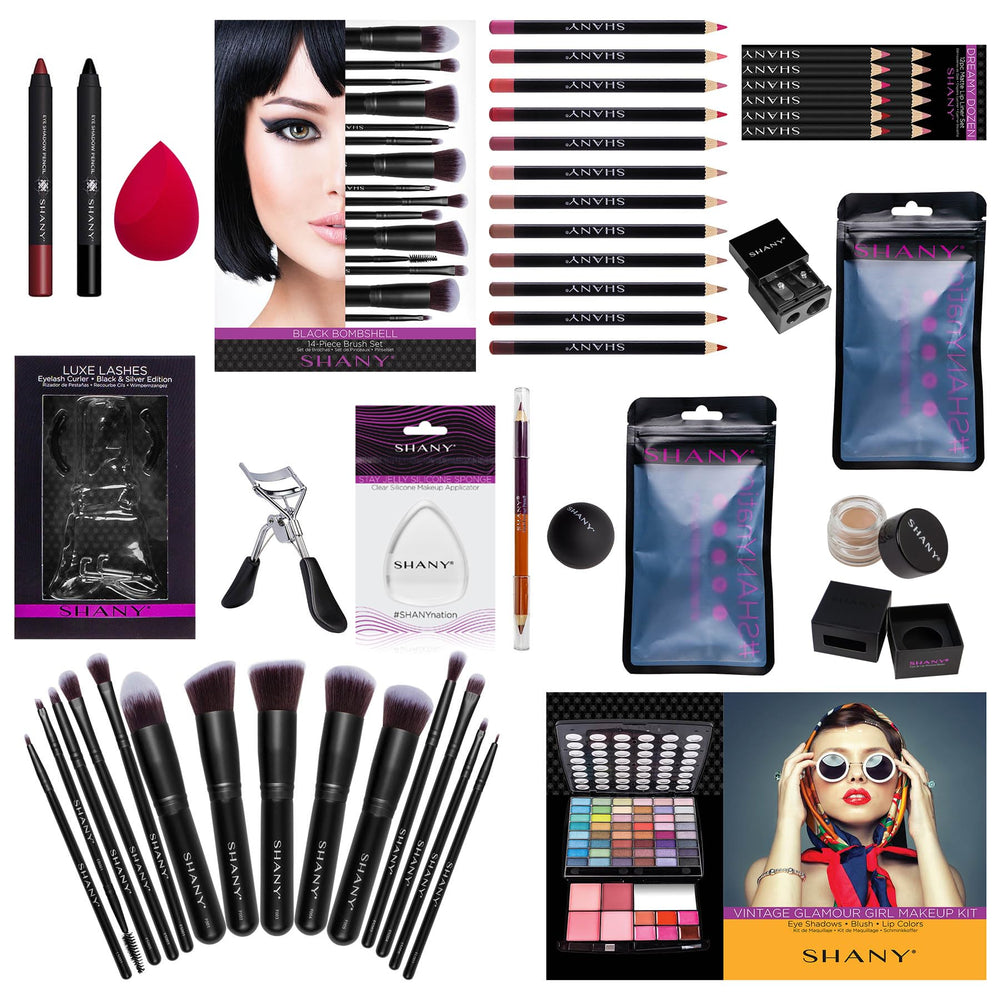 SHANY makeup brush set close-up showing soft bristles for precise application