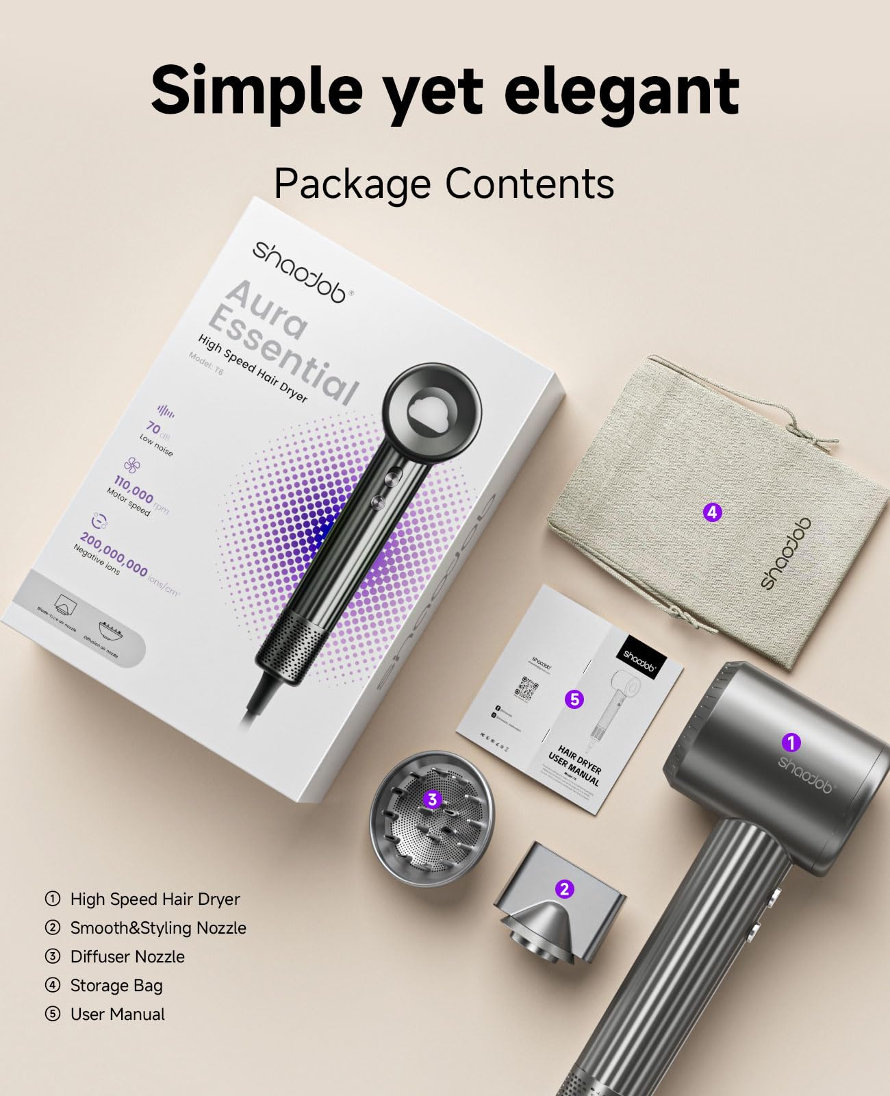 shaodob on bathroom counter showing quiet, salon-like styling at home