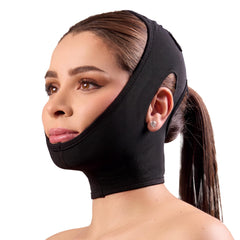 Shape Concept side profile worn demonstrating jawline stabilization benefit