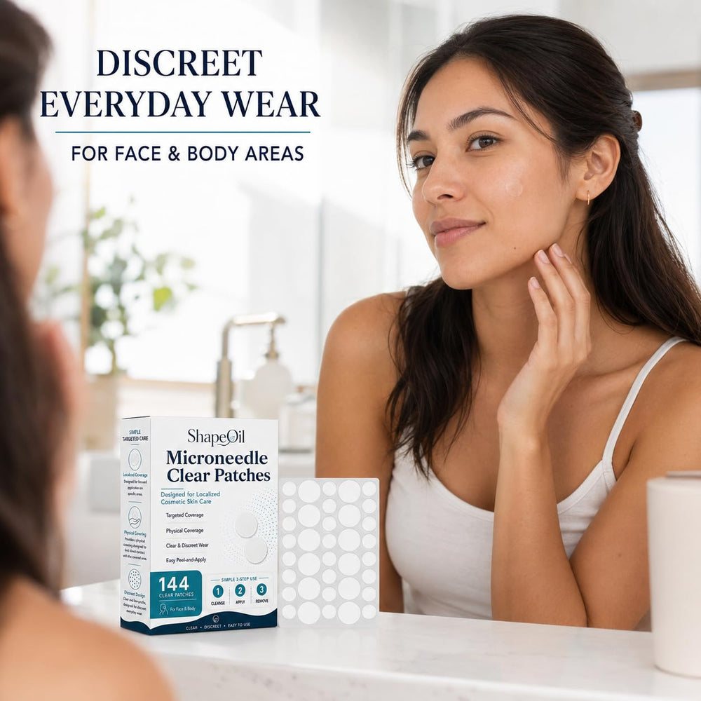 Shapeoil patches in a travel kit highlighting portability and on-the-go convenience