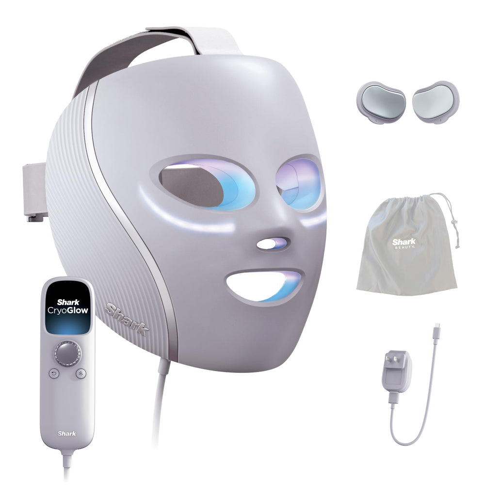 Shark CryoGlow front view showing full-face coverage and convenient benefits
