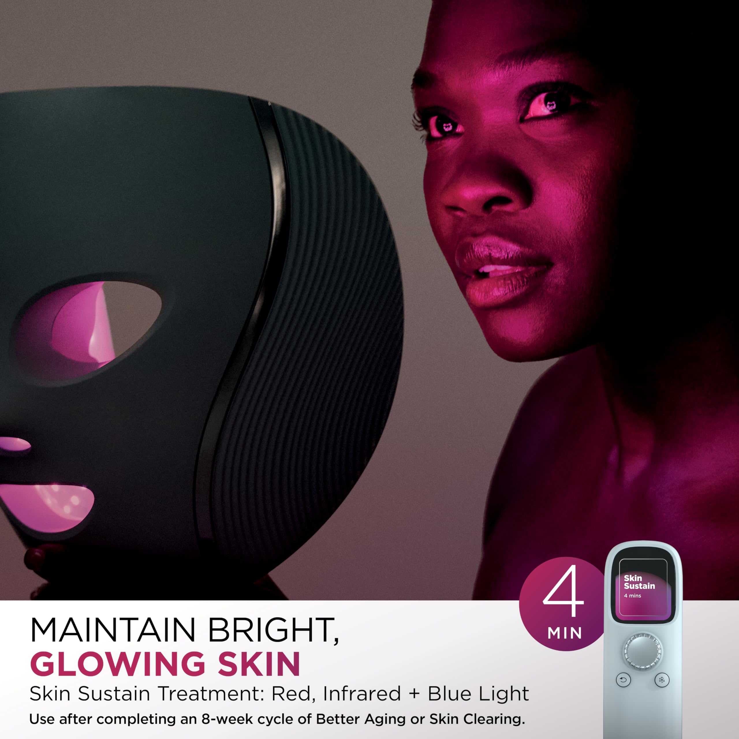 Shark CryoGlow size comparison with hand to show compact, travel-ready design