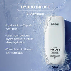 Shark FacialPro hydro-abrasion tip close-up showing gentle exfoliation design