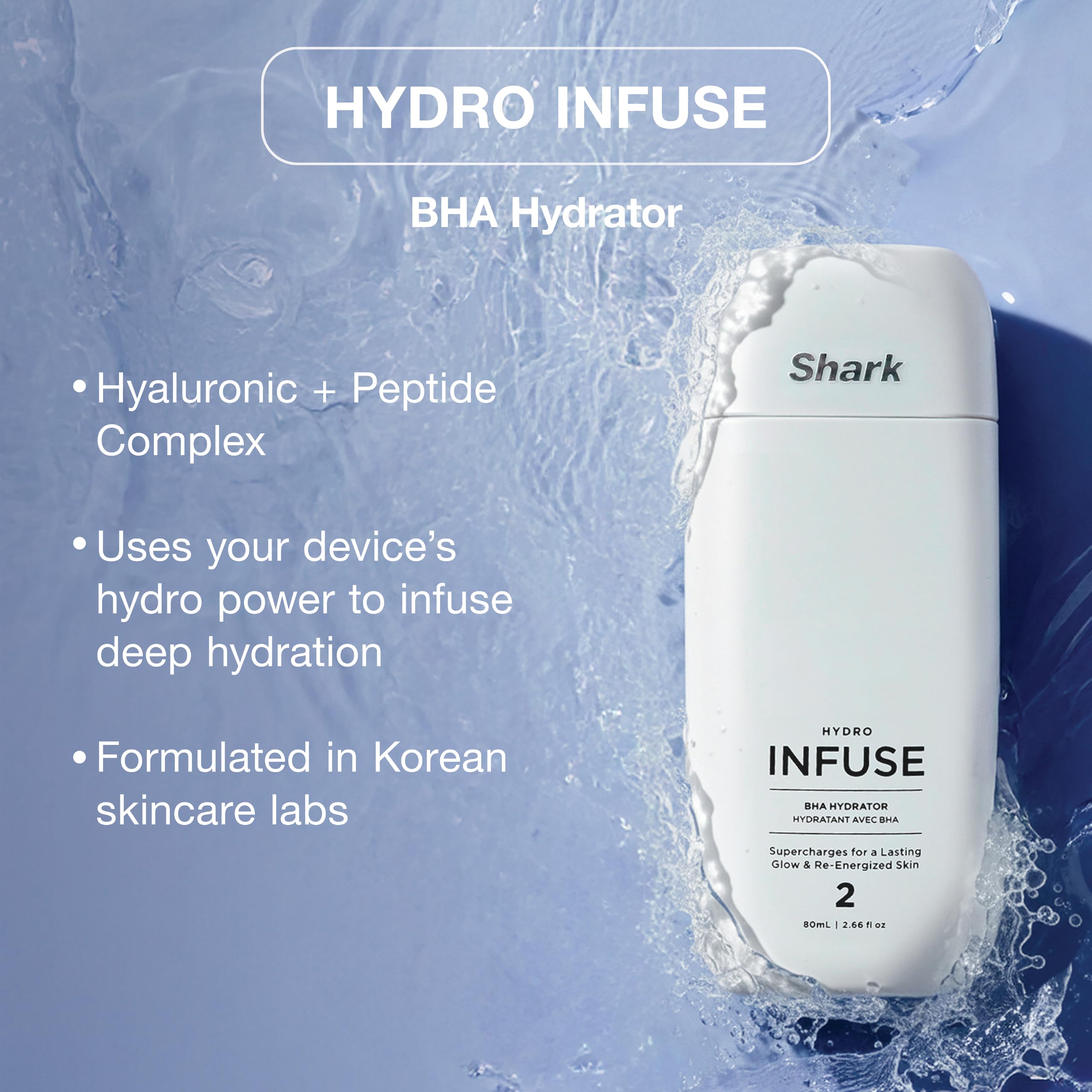 Before and after skin texture photo after using Shark FacialPro Glow once