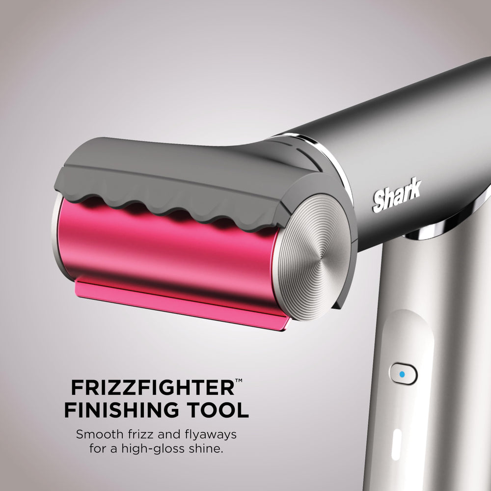 Shark FlexFusion handle controls and display showing heat and speed settings